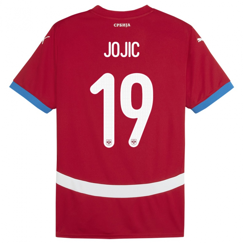 Dzieci Serbia Nikola Jojic #19 Czerwony Domowa Koszulka 24-26 Koszulki Klubowe