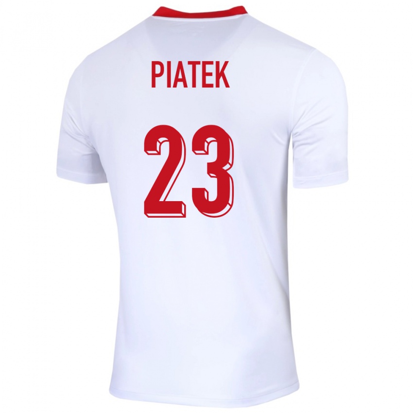 Dzieci Polska Krzysztof Piatek #23 Biały Domowa Koszulka 24-26 Koszulki Klubowe