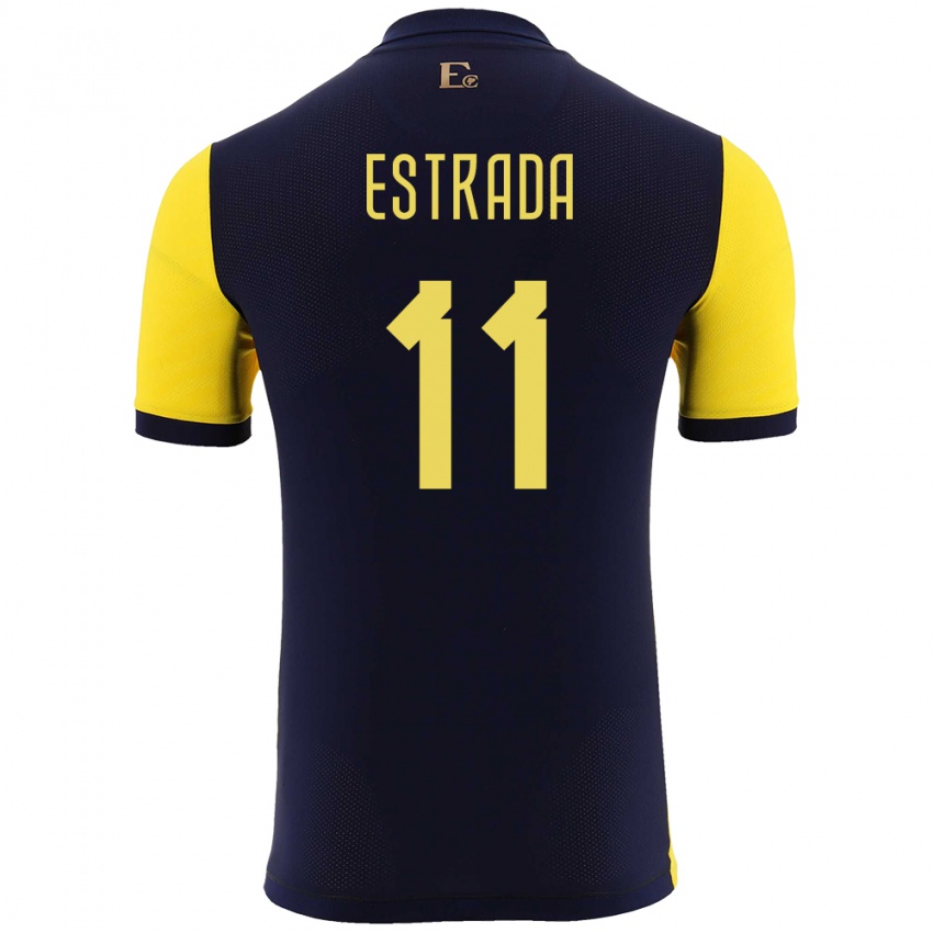 Dzieci Ecuador Michael Estrada #11 Żółty Domowa Koszulka 24-26 Koszulki Klubowe
