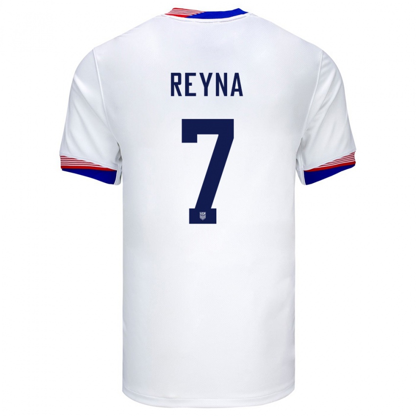 Dzieci Stany Zjednoczone Giovanni Reyna #7 Biały Domowa Koszulka 24-26 Koszulki Klubowe
