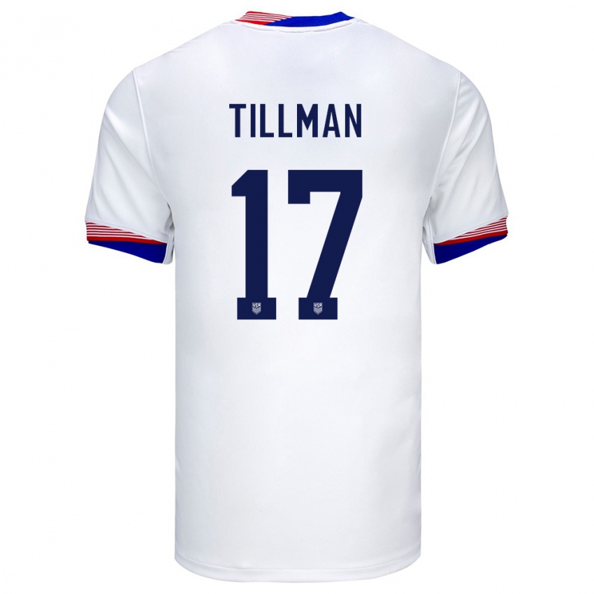 Dzieci Stany Zjednoczone Malik Tillman #17 Biały Domowa Koszulka 24-26 Koszulki Klubowe