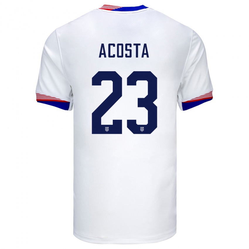 Dzieci Stany Zjednoczone Kellyn Acosta #23 Biały Domowa Koszulka 24-26 Koszulki Klubowe