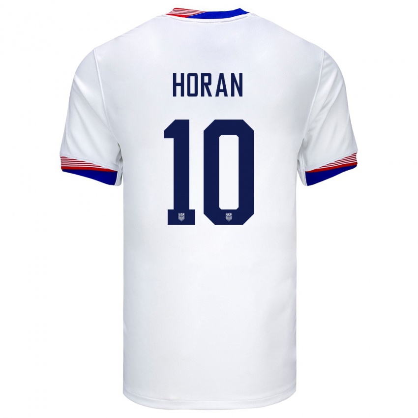 Dzieci Stany Zjednoczone Lindsey Horan #10 Biały Domowa Koszulka 24-26 Koszulki Klubowe
