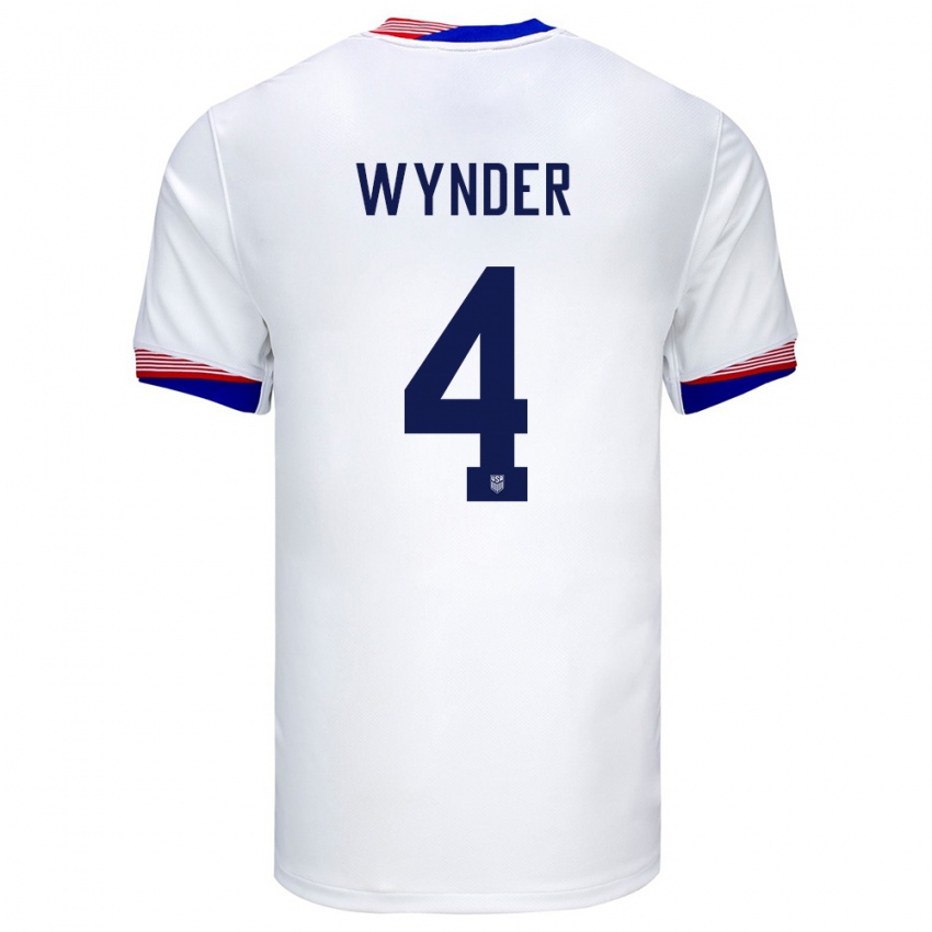 Dzieci Stany Zjednoczone Joshua Wynder #4 Biały Domowa Koszulka 24-26 Koszulki Klubowe