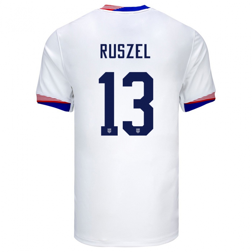 Dzieci Stany Zjednoczone Marcel Ruszel #13 Biały Domowa Koszulka 24-26 Koszulki Klubowe