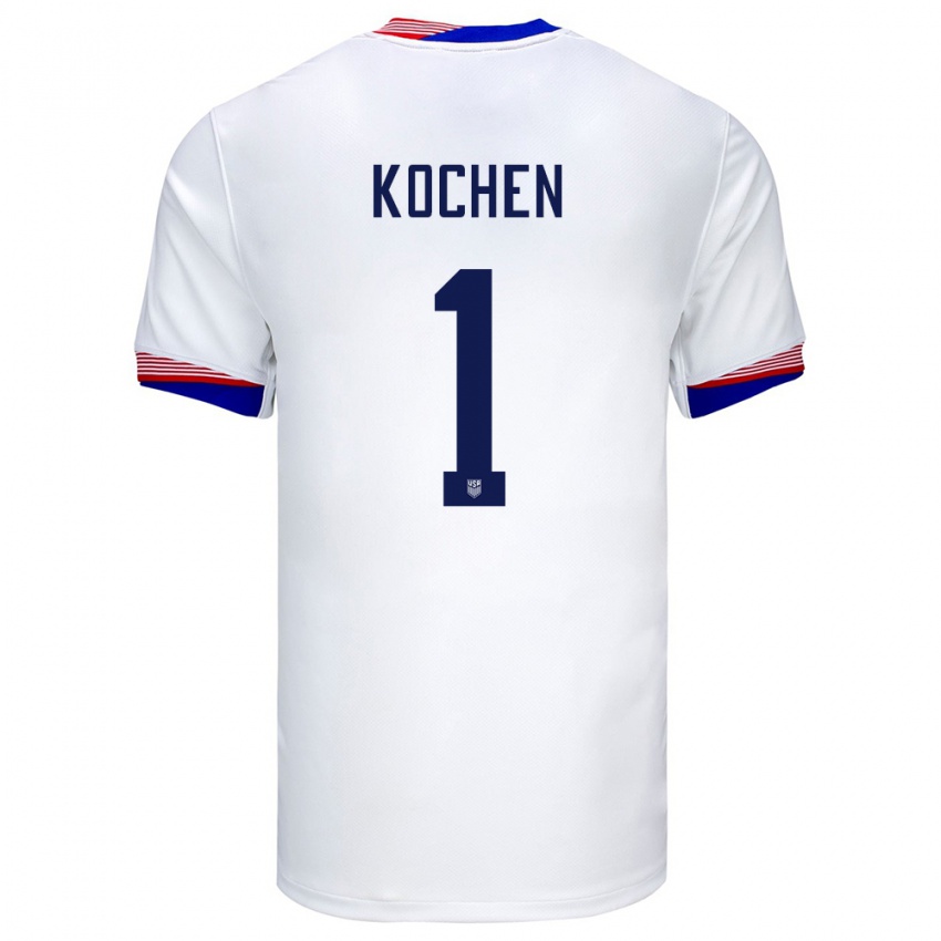 Dzieci Stany Zjednoczone Diego Kochen #1 Biały Domowa Koszulka 24-26 Koszulki Klubowe