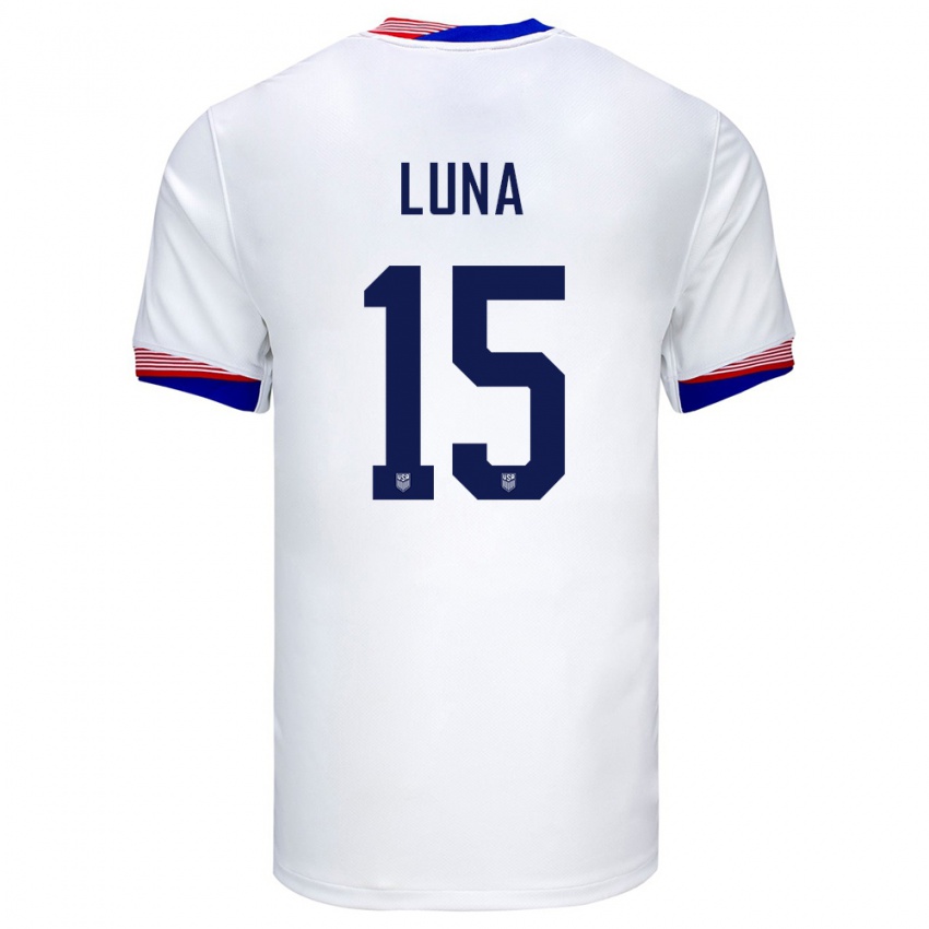 Dzieci Stany Zjednoczone Diego Luna #15 Biały Domowa Koszulka 24-26 Koszulki Klubowe