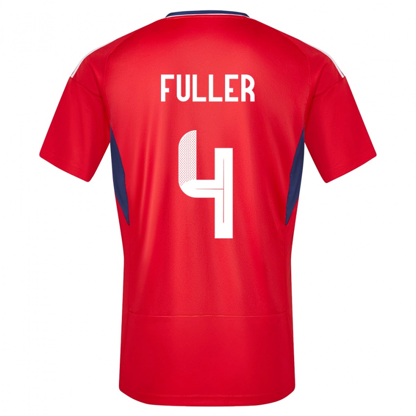 Dzieci Kostaryka Keysher Fuller #4 Czerwony Domowa Koszulka 24-26 Koszulki Klubowe