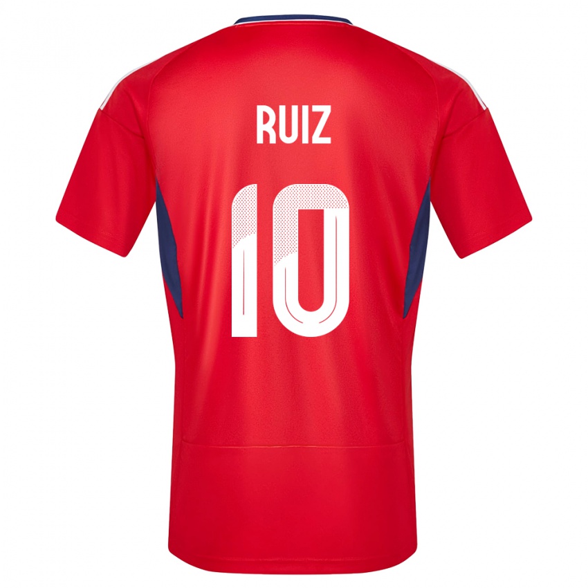 Dzieci Kostaryka Bryan Ruiz #10 Czerwony Domowa Koszulka 24-26 Koszulki Klubowe