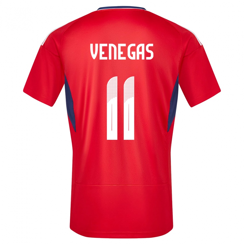Dzieci Kostaryka Johan Venegas #11 Czerwony Domowa Koszulka 24-26 Koszulki Klubowe