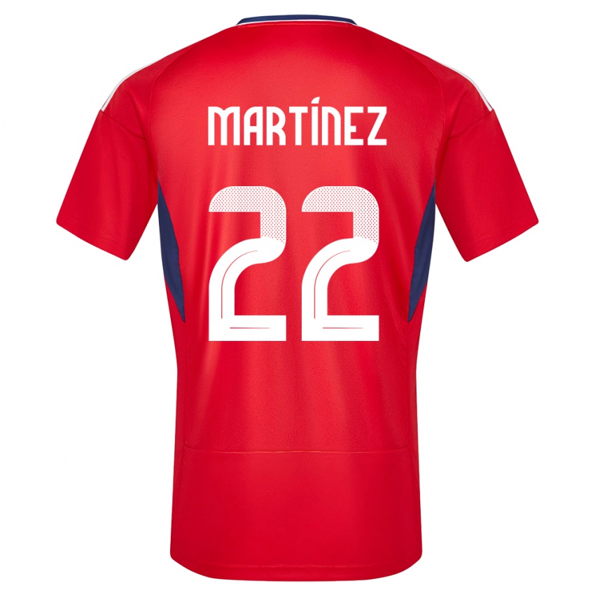 Dzieci Kostaryka Carlos Martinez #22 Czerwony Domowa Koszulka 24-26 Koszulki Klubowe