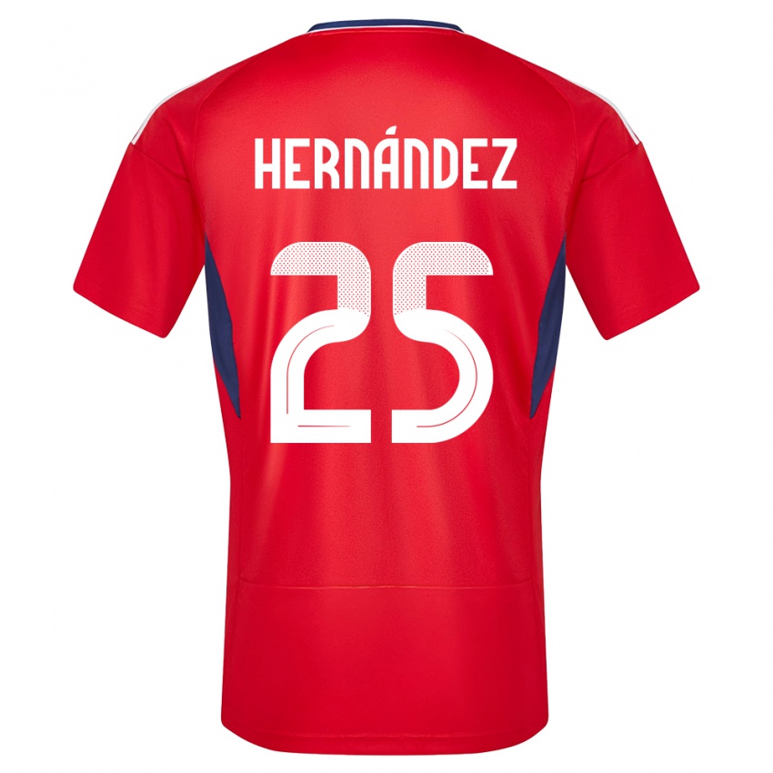 Dzieci Kostaryka Anthony Hernandez #25 Czerwony Domowa Koszulka 24-26 Koszulki Klubowe