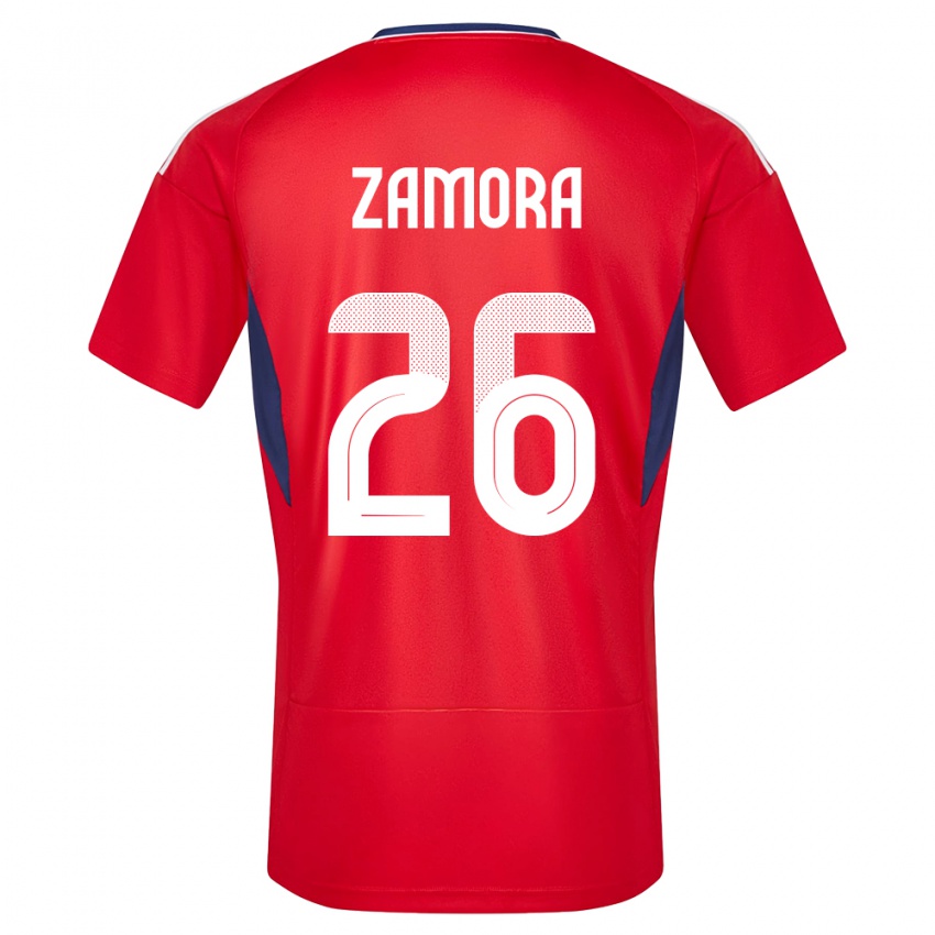 Dzieci Kostaryka Alvaro Zamora #26 Czerwony Domowa Koszulka 24-26 Koszulki Klubowe