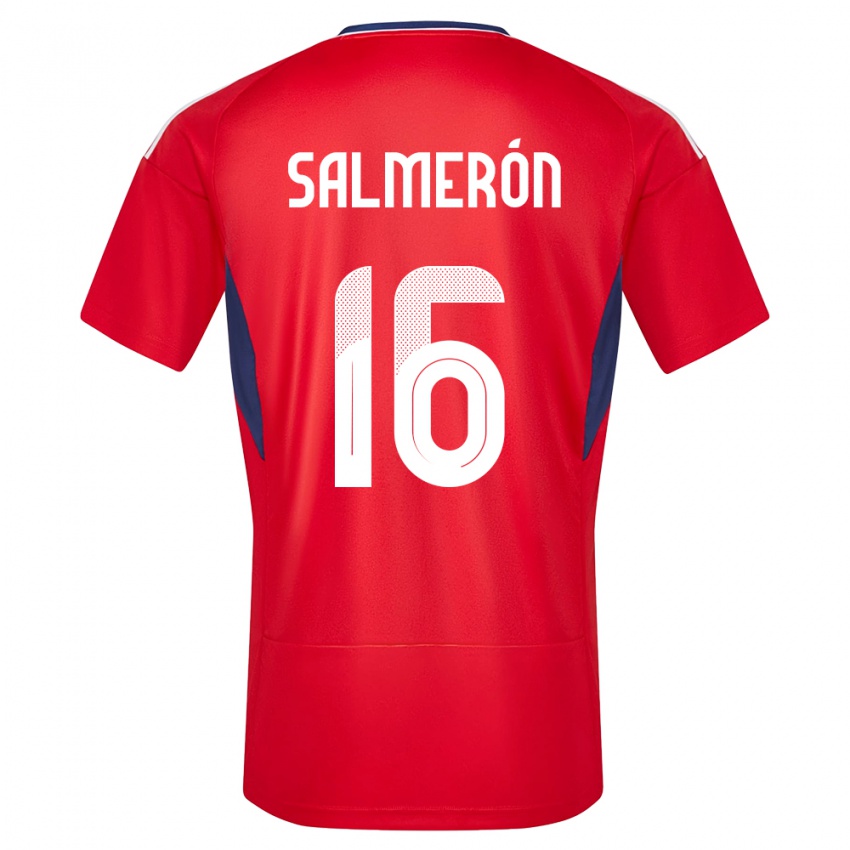 Dzieci Kostaryka Andrey Salmeron #16 Czerwony Domowa Koszulka 24-26 Koszulki Klubowe