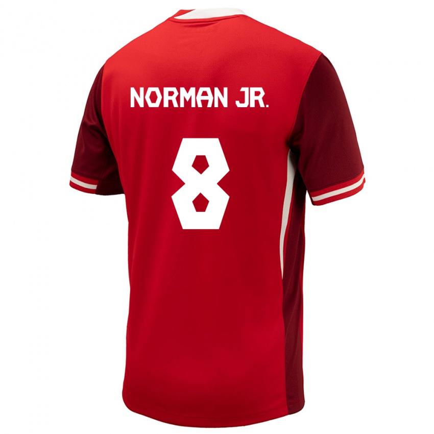 Dzieci Kanada David Norman Jr. #8 Czerwony Domowa Koszulka 24-26 Koszulki Klubowe