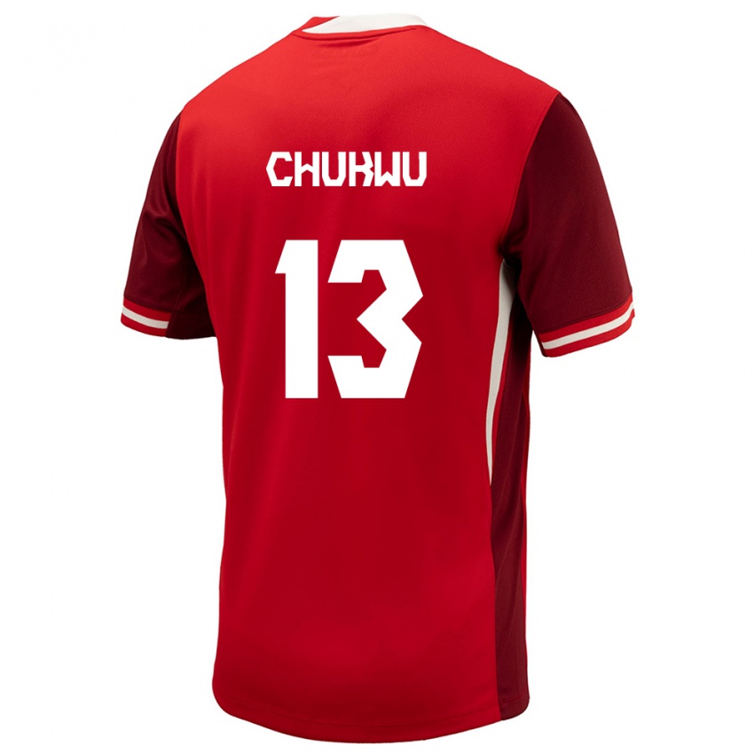Dzieci Kanada Richard Chukwu #13 Czerwony Domowa Koszulka 24-26 Koszulki Klubowe