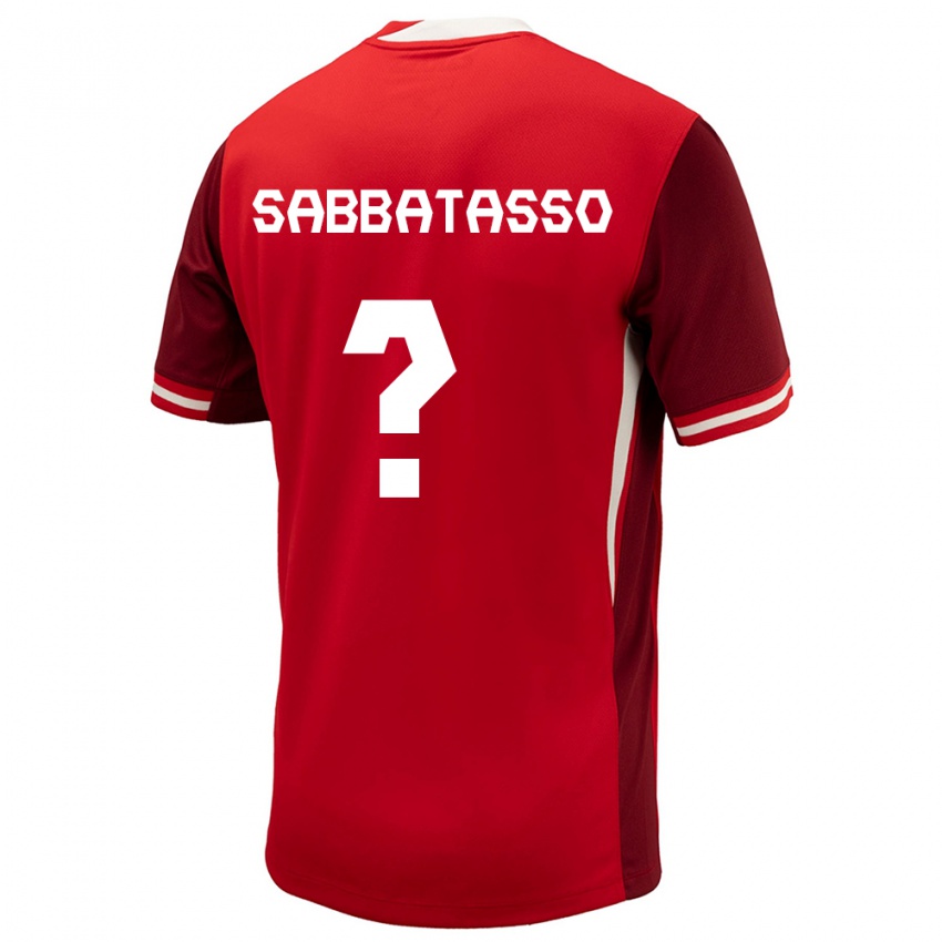 Dzieci Kanada Jeronimo Sabbatasso #0 Czerwony Domowa Koszulka 24-26 Koszulki Klubowe