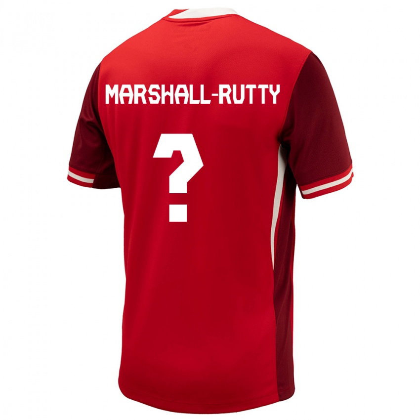 Dzieci Kanada Jahkeele Marshall Rutty #0 Czerwony Domowa Koszulka 24-26 Koszulki Klubowe
