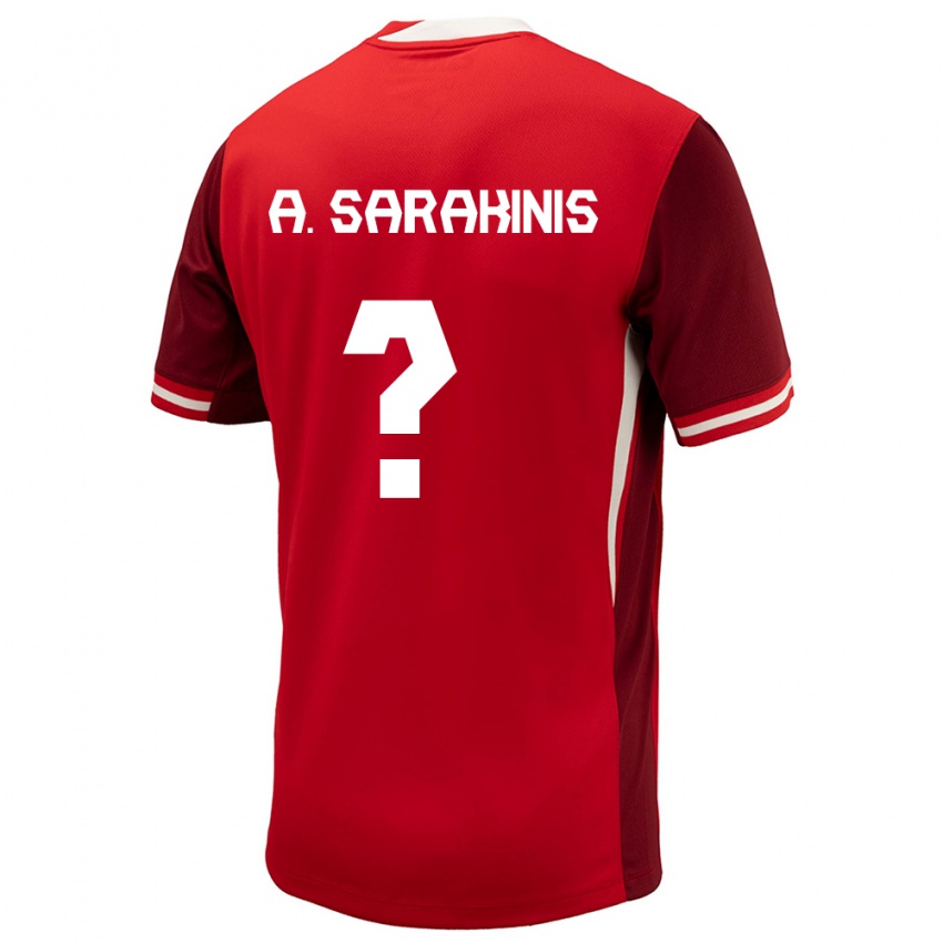 Dzieci Kanada Alexander Sarakinis #0 Czerwony Domowa Koszulka 24-26 Koszulki Klubowe