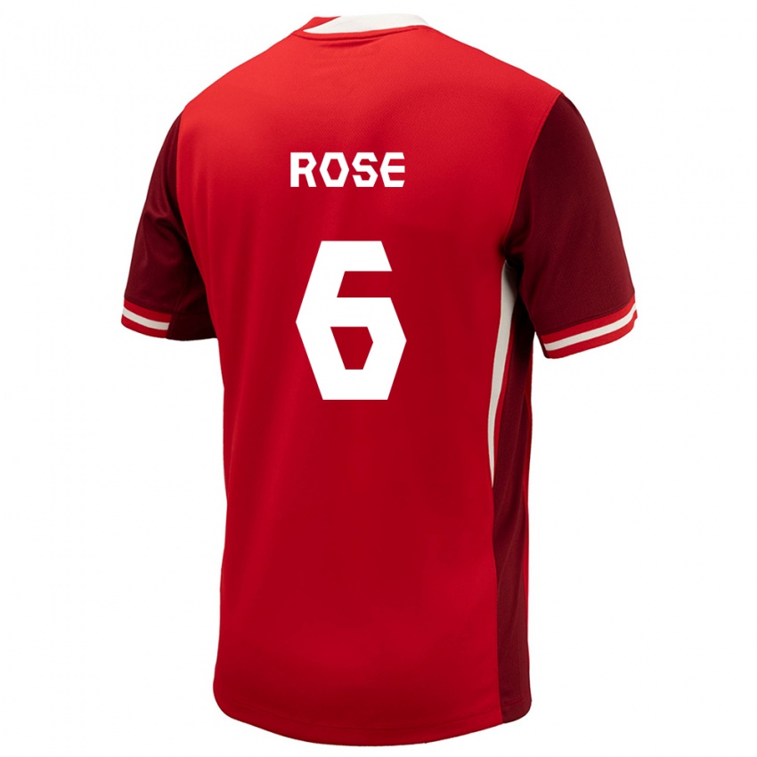 Dzieci Kanada Deanne Rose #6 Czerwony Domowa Koszulka 24-26 Koszulki Klubowe