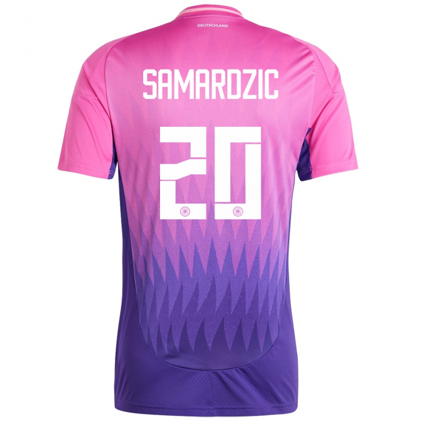 Dzieci Niemcy Lazar Samardzic #20 Różowy Fiolet Wyjazdowa Koszulka 24-26 Koszulki Klubowe