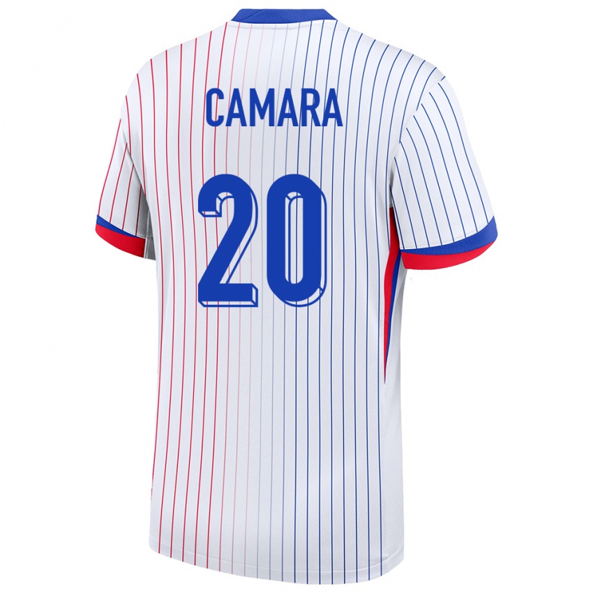 Dzieci Francja Ousmane Camara #20 Biały Wyjazdowa Koszulka 24-26 Koszulki Klubowe