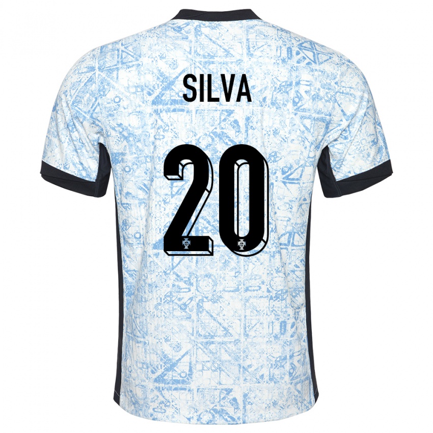 Dzieci Portugalia Fabio Silva #20 Kremowy Niebieski Wyjazdowa Koszulka 24-26 Koszulki Klubowe