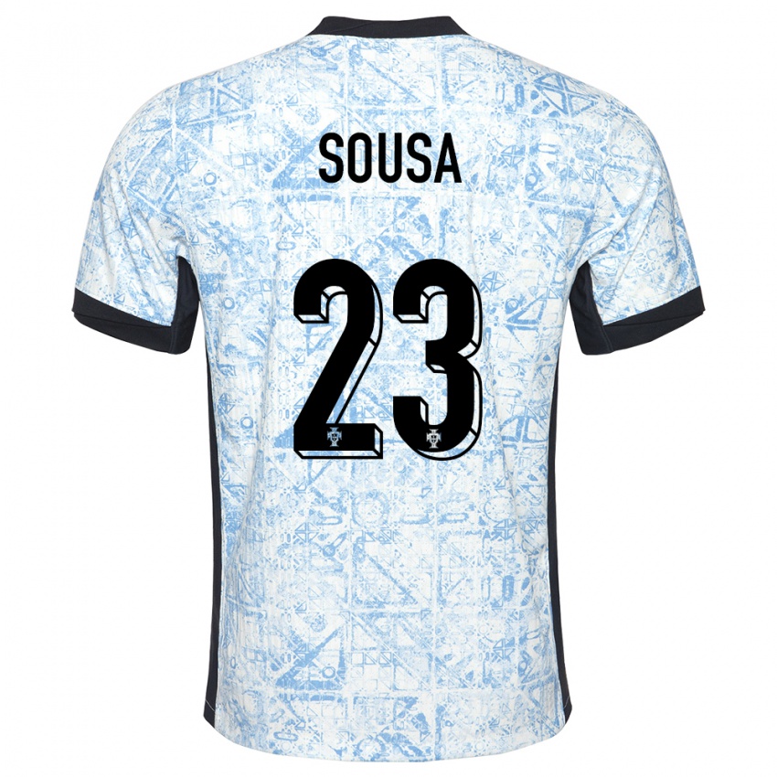 Dzieci Portugalia Afonso Sousa #23 Kremowy Niebieski Wyjazdowa Koszulka 24-26 Koszulki Klubowe