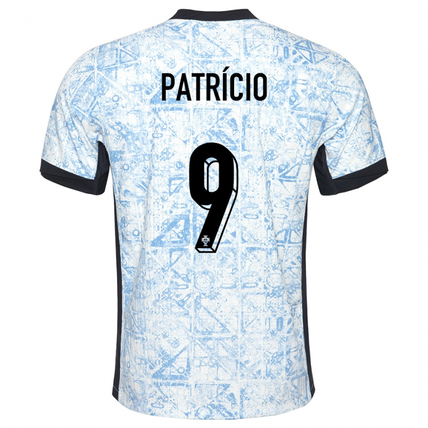 Dzieci Portugalia Nuno Patricio #9 Kremowy Niebieski Wyjazdowa Koszulka 24-26 Koszulki Klubowe