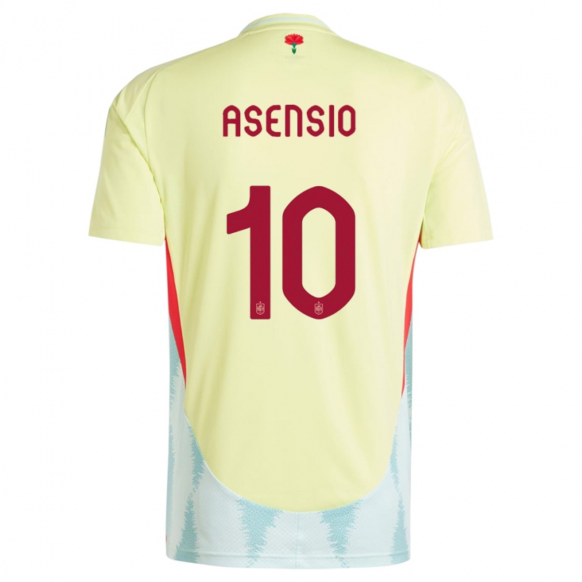 Dzieci Hiszpania Marco Asensio #10 Żółty Wyjazdowa Koszulka 24-26 Koszulki Klubowe