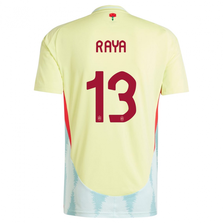 Dzieci Hiszpania David Raya #13 Żółty Wyjazdowa Koszulka 24-26 Koszulki Klubowe