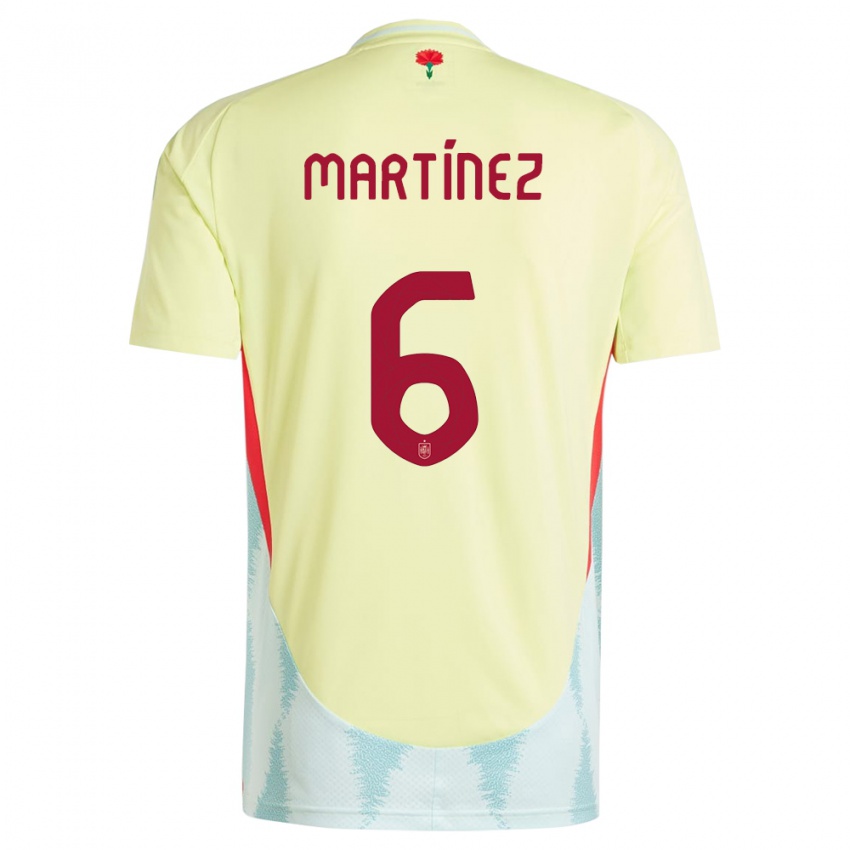 Dzieci Hiszpania Roger Martinez #6 Żółty Wyjazdowa Koszulka 24-26 Koszulki Klubowe