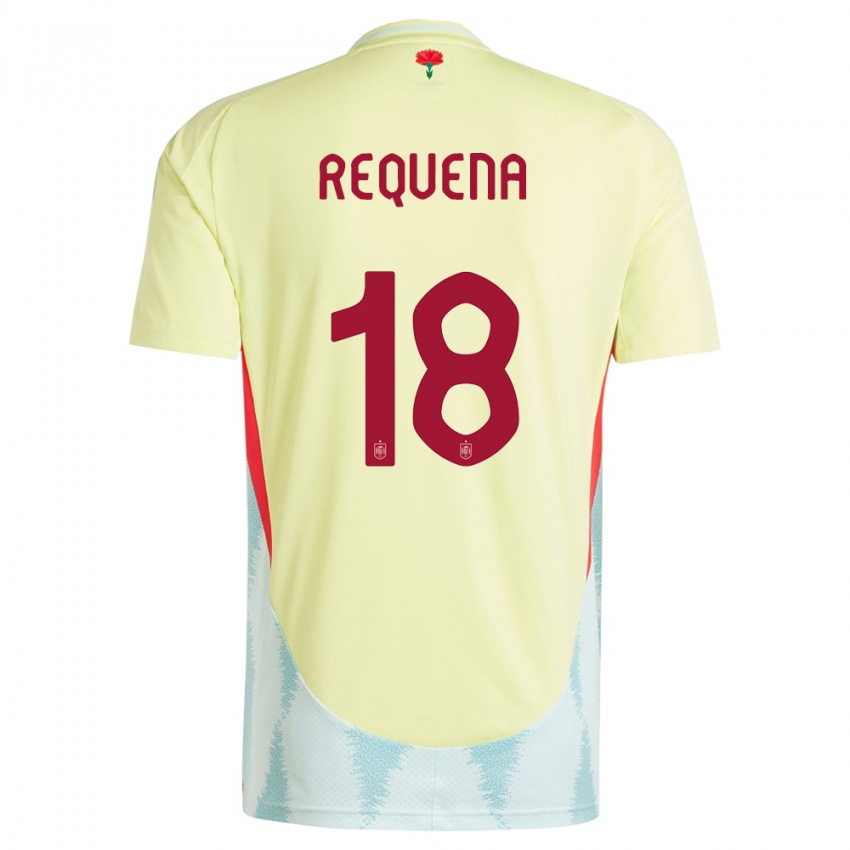 Dzieci Hiszpania Daniel Requena #18 Żółty Wyjazdowa Koszulka 24-26 Koszulki Klubowe