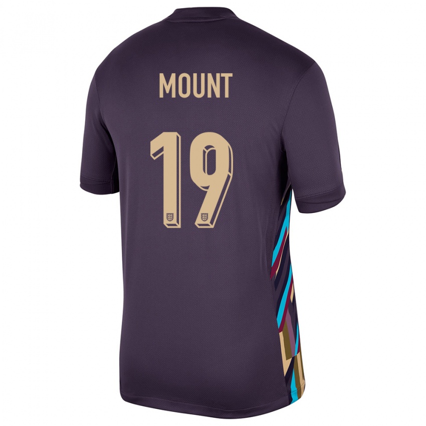 Dzieci Anglia Mason Mount #19 Ciemna Rodzynka Wyjazdowa Koszulka 24-26 Koszulki Klubowe