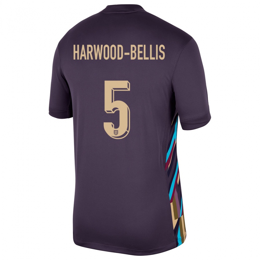 Dzieci Anglia Taylor Harwood Bellis #5 Ciemna Rodzynka Wyjazdowa Koszulka 24-26 Koszulki Klubowe