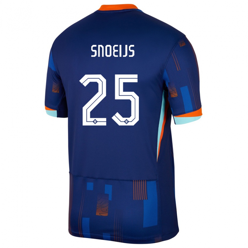 Dzieci Holandia Katja Snoeijs #25 Niebieski Wyjazdowa Koszulka 24-26 Koszulki Klubowe