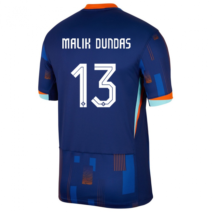 Dzieci Holandia Noa Malik Dundas #13 Niebieski Wyjazdowa Koszulka 24-26 Koszulki Klubowe