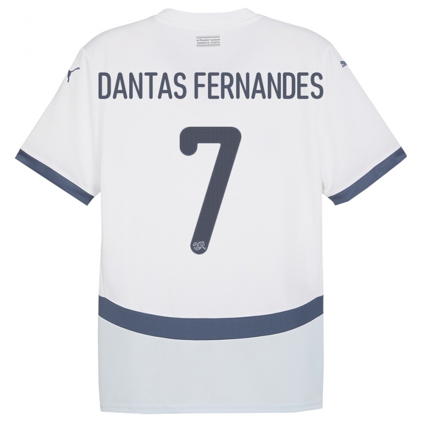 Dzieci Szwajcaria Ronaldo Dantas Fernandes #7 Biały Wyjazdowa Koszulka 24-26 Koszulki Klubowe