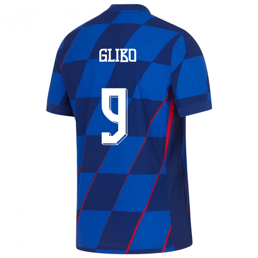 Dzieci Chorwacja Andrea Glibo #9 Niebieski Wyjazdowa Koszulka 24-26 Koszulki Klubowe