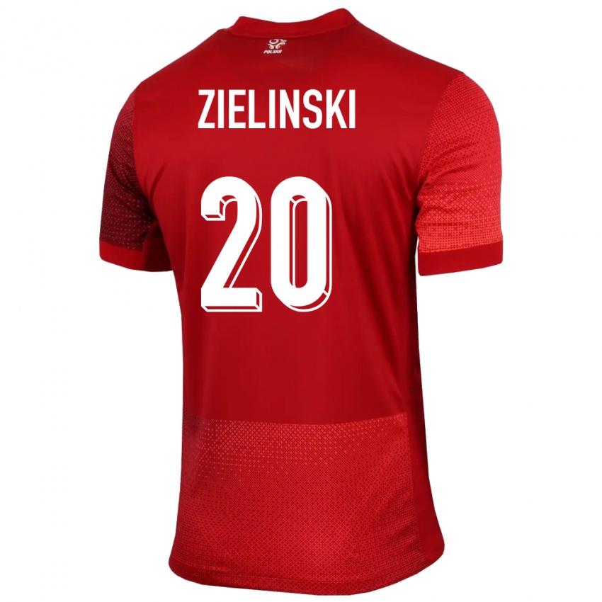 Dzieci Polska Piotr Zielinski #20 Czerwony Wyjazdowa Koszulka 24-26 Koszulki Klubowe