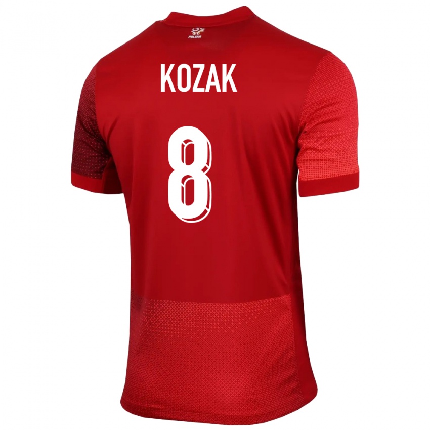 Dzieci Polska Kinga Kozak #8 Czerwony Wyjazdowa Koszulka 24-26 Koszulki Klubowe