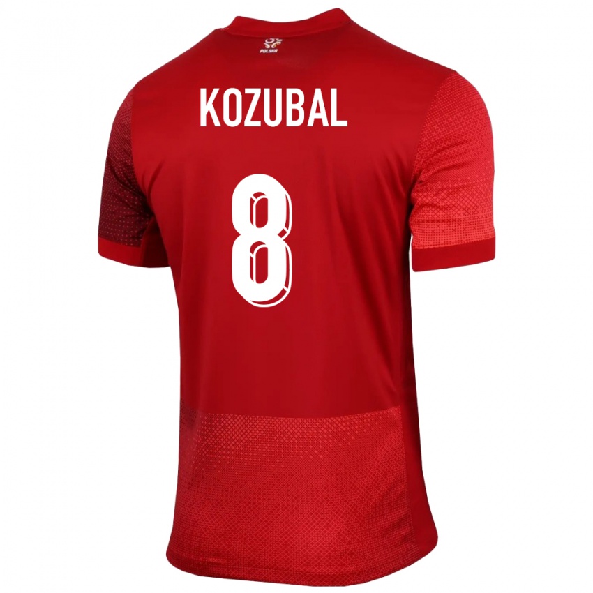 Dzieci Polska Antoni Kozubal #8 Czerwony Wyjazdowa Koszulka 24-26 Koszulki Klubowe