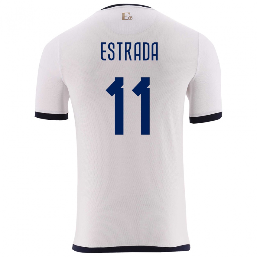 Dzieci Ecuador Michael Estrada #11 Biały Wyjazdowa Koszulka 24-26 Koszulki Klubowe