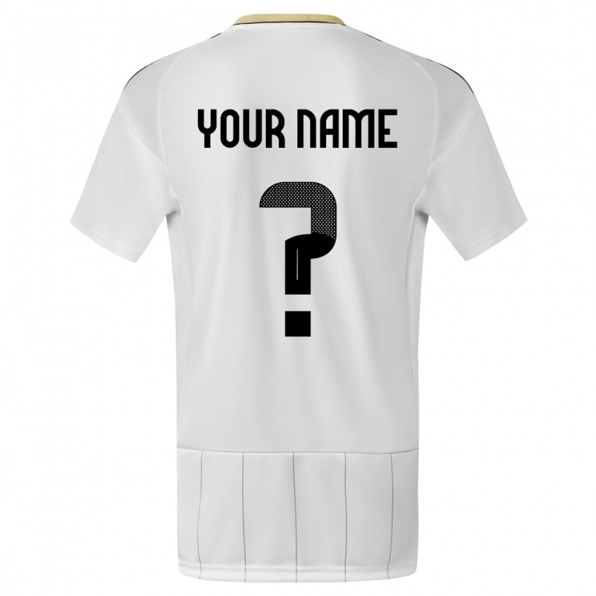 Dzieci Kostaryka Twoje Imię #0 Biały Wyjazdowa Koszulka 24-26 Koszulki Klubowe