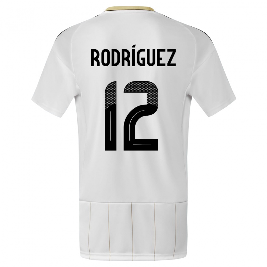 Dzieci Kostaryka Lixy Rodriguez #12 Biały Wyjazdowa Koszulka 24-26 Koszulki Klubowe