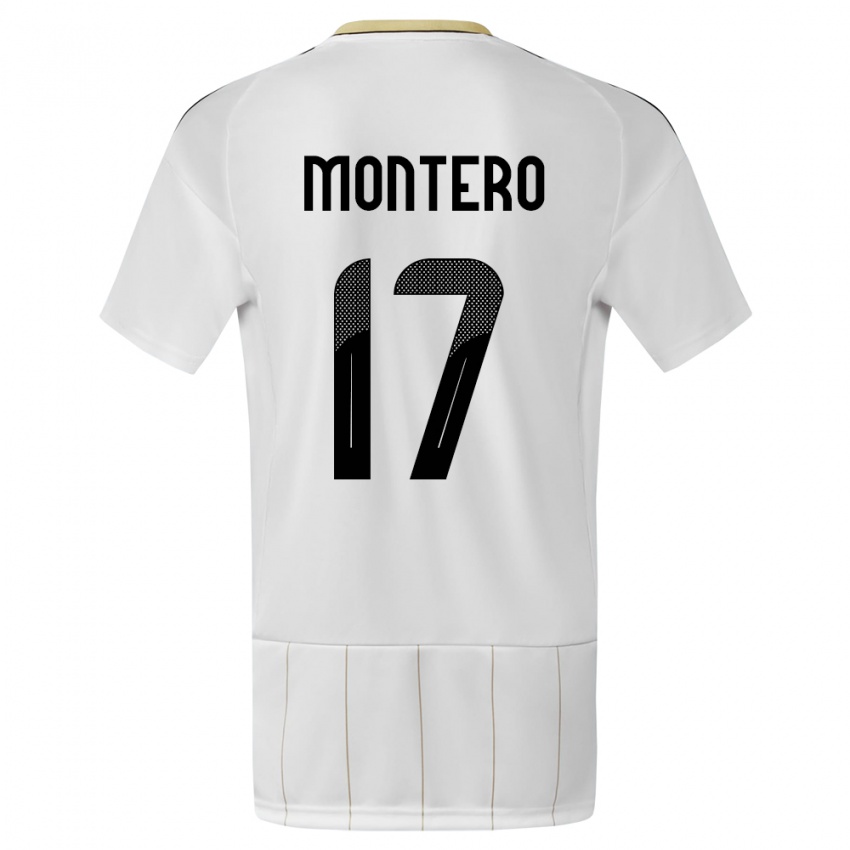 Dzieci Kostaryka Michelle Montero #17 Biały Wyjazdowa Koszulka 24-26 Koszulki Klubowe