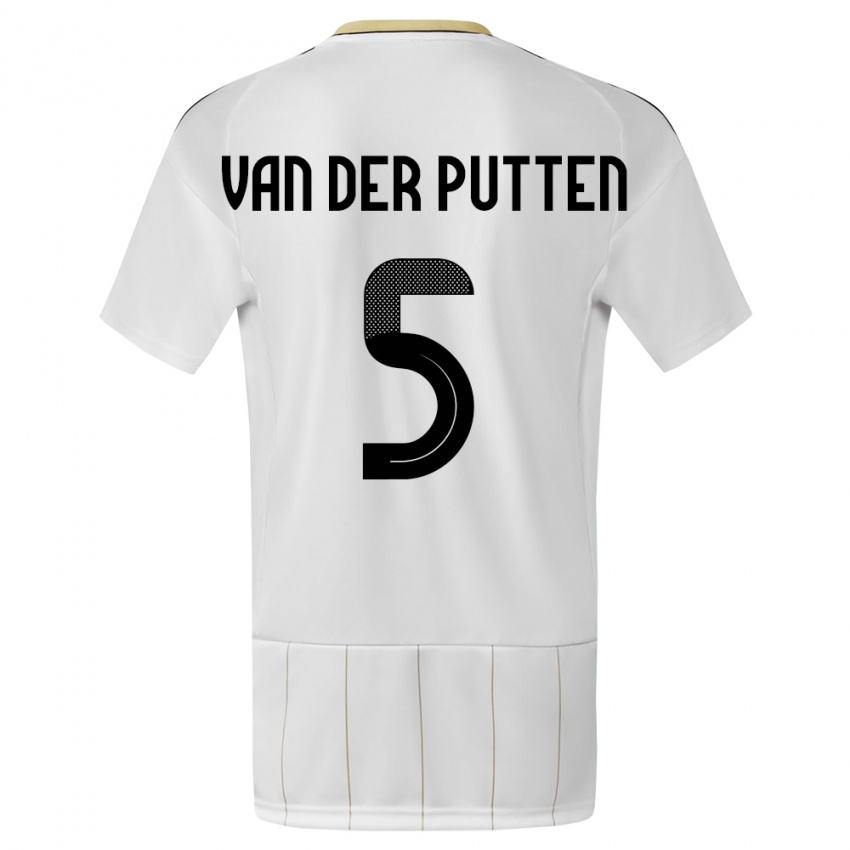 Dzieci Kostaryka Santiago Van Der Putten #5 Biały Wyjazdowa Koszulka 24-26 Koszulki Klubowe