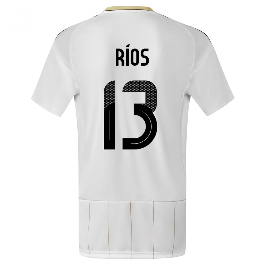 Dzieci Kostaryka Keral Rios #13 Biały Wyjazdowa Koszulka 24-26 Koszulki Klubowe