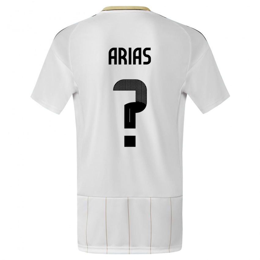 Dzieci Kostaryka Jose Arias #0 Biały Wyjazdowa Koszulka 24-26 Koszulki Klubowe