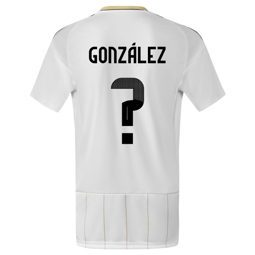 Dzieci Kostaryka Ariel Gonzalez #0 Biały Wyjazdowa Koszulka 24-26 Koszulki Klubowe